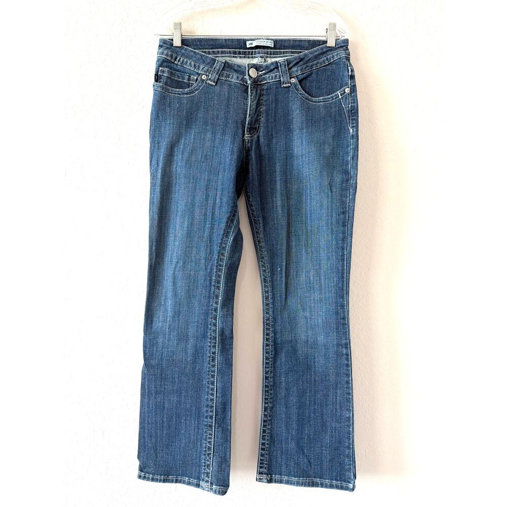 Lee Denim Jeans Slender Secret Lower Waist Floral Embroidery Women's 12 Petite